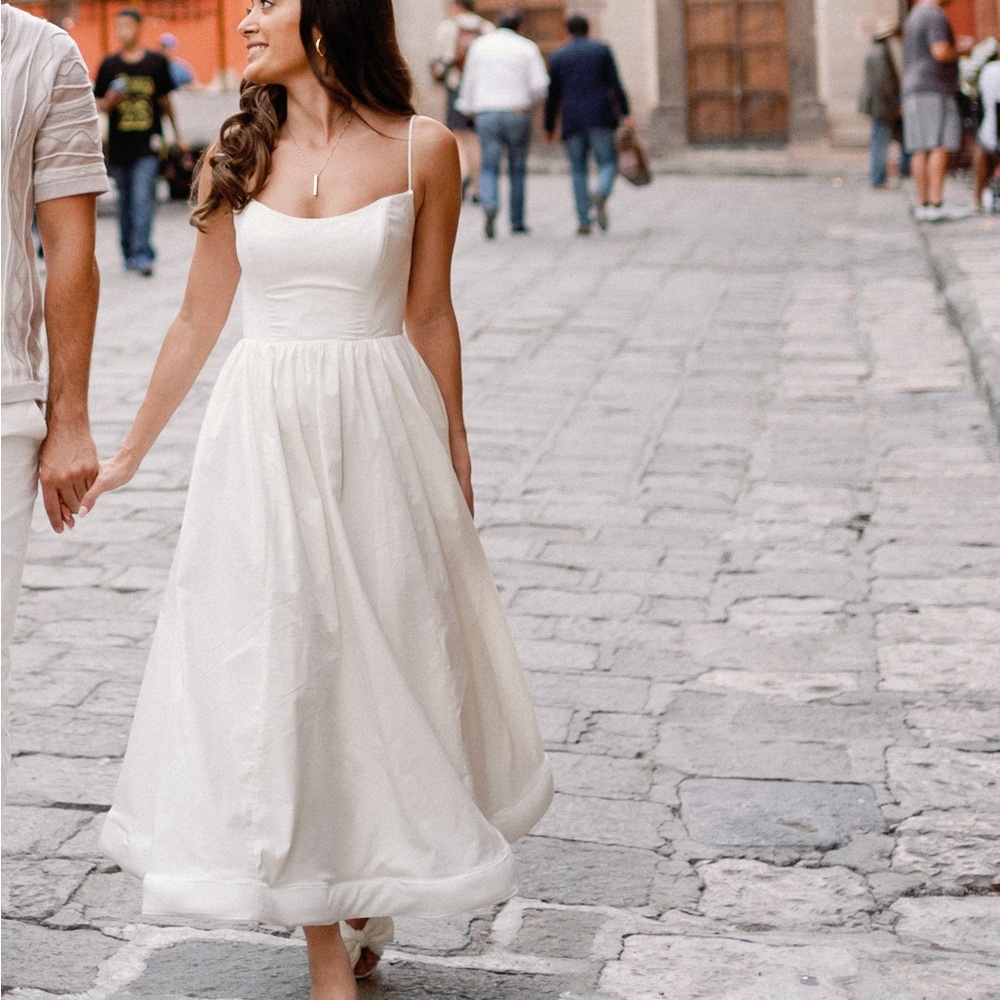 House of CB white midi dress